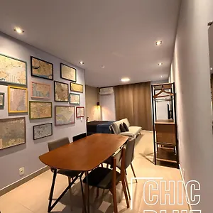Chic Blue Designer Com Vaga De Garagem Apartamento São Paulo